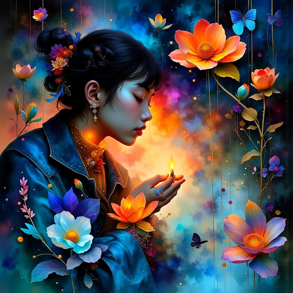 Whirlwind Romance in Vibrant, Surreal Dystopian Art