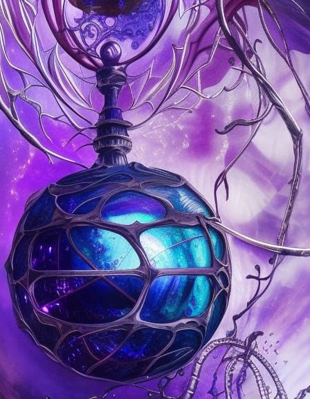 Abstract Purple Explosion in Speedpaint Style