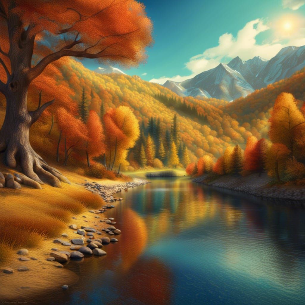 Autumn Mountain Landscape in Unreal Engine 5