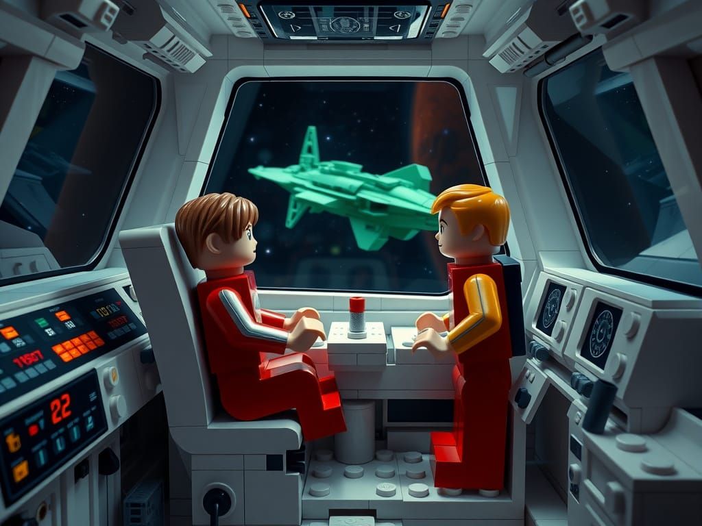 Lego Spaceship Cockpit in Photorealistic Style