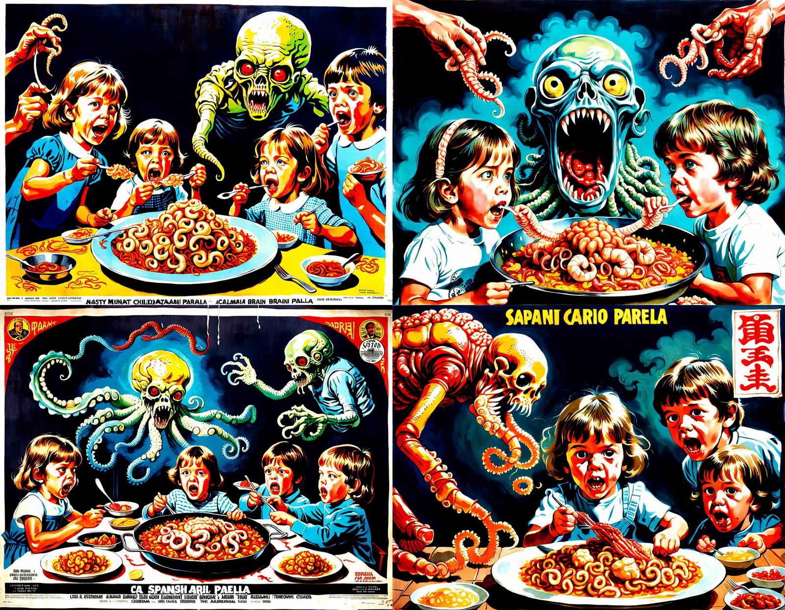 1970s Horror Movie Poster: Mutant Children's Paella