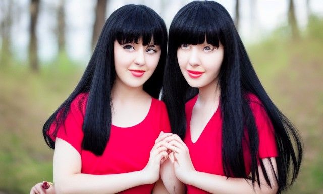Sisters with Contrasting Hair Colors