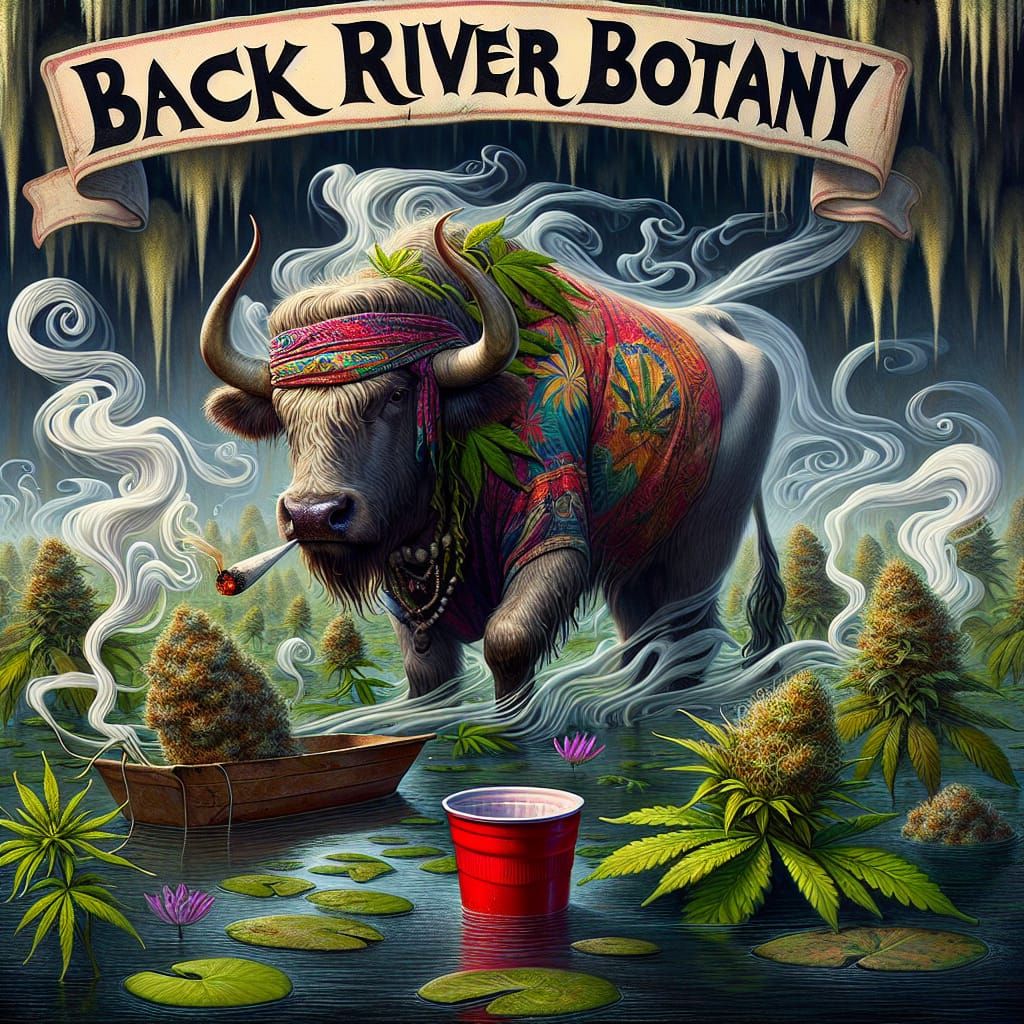 Back River Botany: Hippy Bull Planter in Digital Art