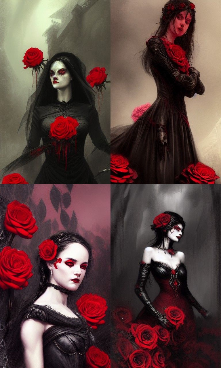 Sinister Sisters Portrait in Hyperrealistic Digital Art