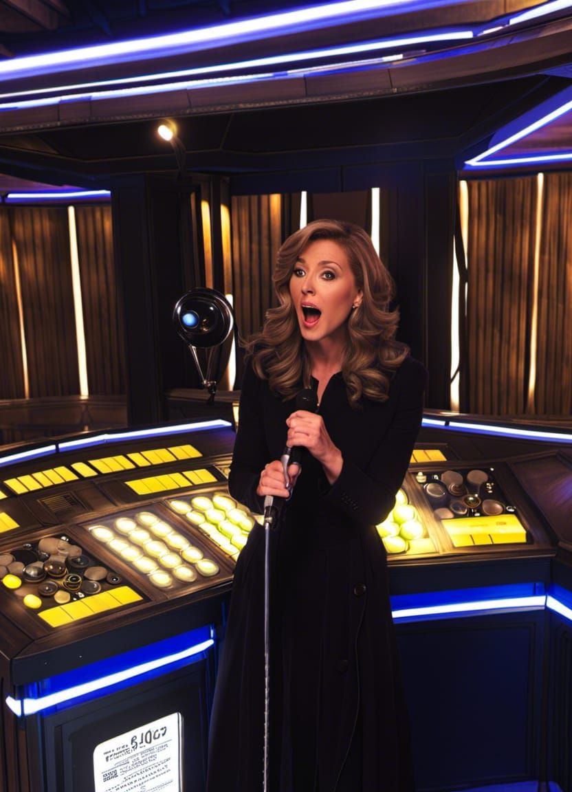 Doctor Who Singing in the TARDIS: Photorealistic Detail