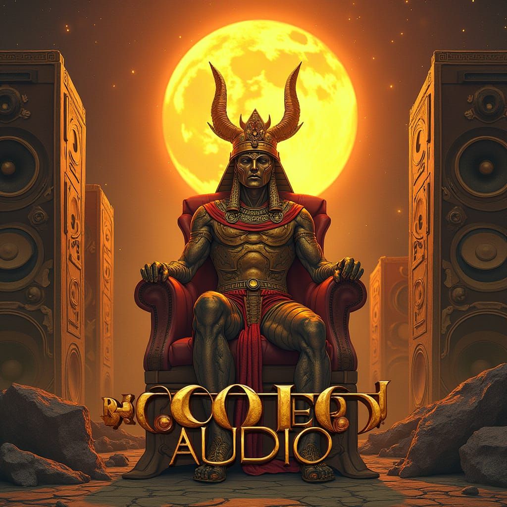 Surreal God of Sound Confronts Futuristic Audio Equipment