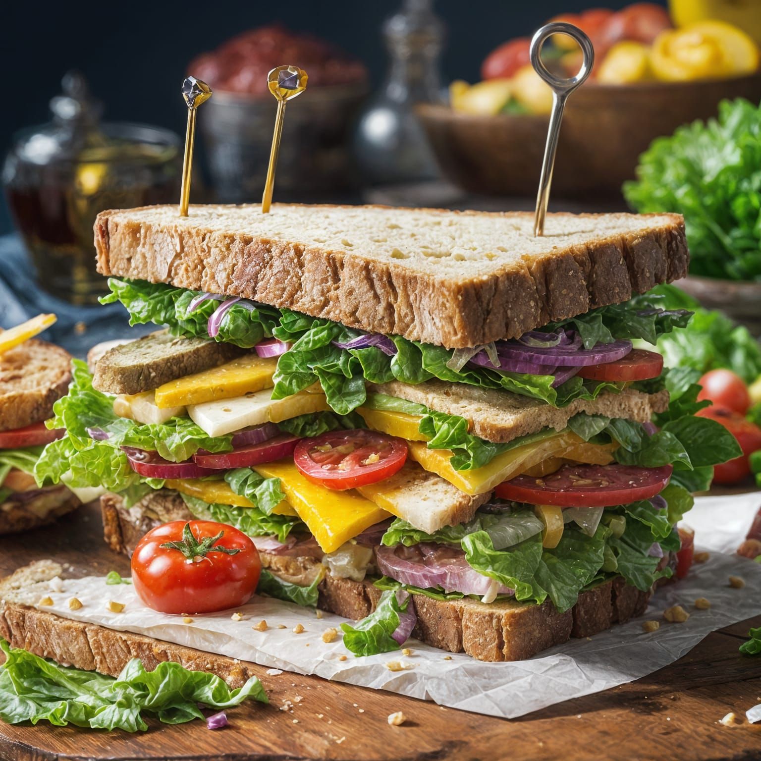 Crystal Club Sandwich: A Fantastical Food Art Piece