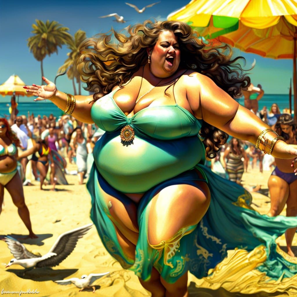 Plus-Size Goddesses Dancing on Malibu Beach