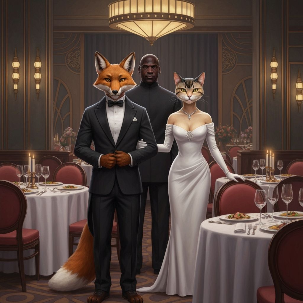 Anthropomorphic Fox Couple Celebrates Michael Jordan's Birth...