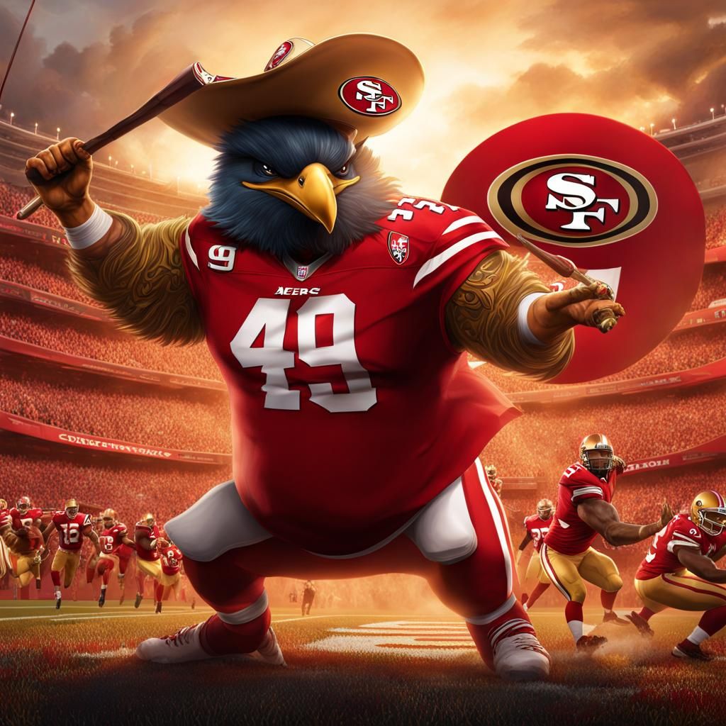 Humorous 49ers Fan Punches Goofy Seahawk Bird