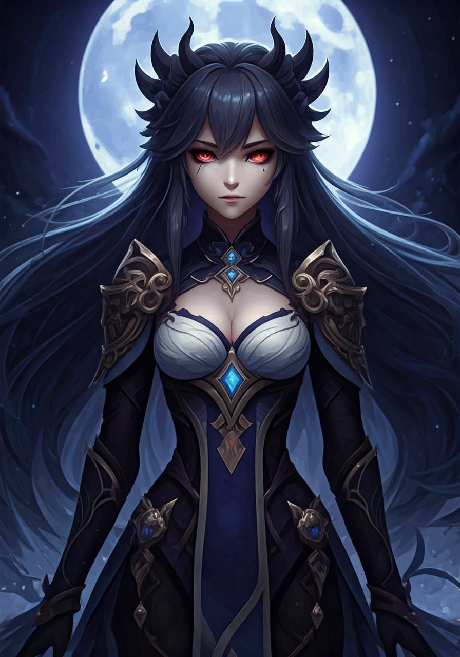 Mavuika from Genshin Impact in Mystical Moonlight