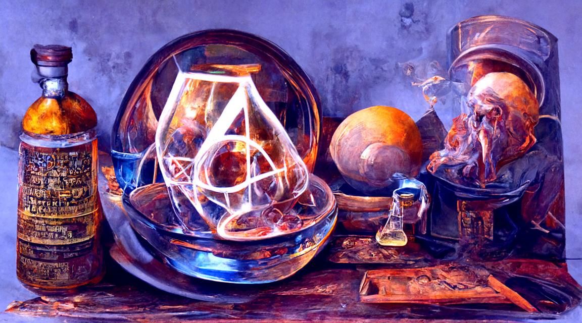 Ominous Alchemist Lab in Baroque Style