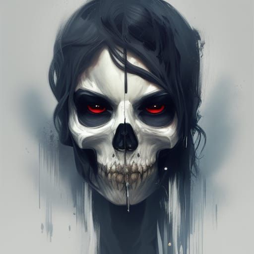 Grim Reaper Tree Portrait in Hyperdetailed Style