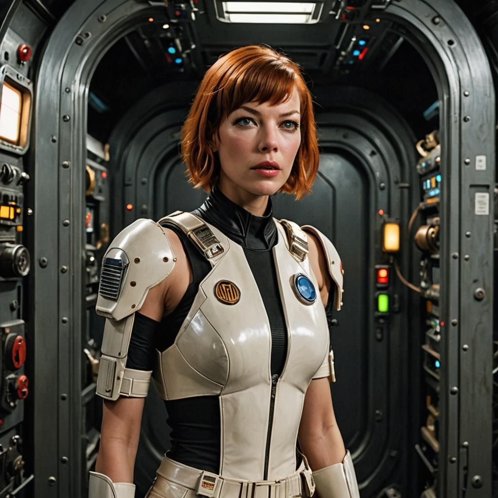 Milla Jovovich as Sci-Fi Security Guard