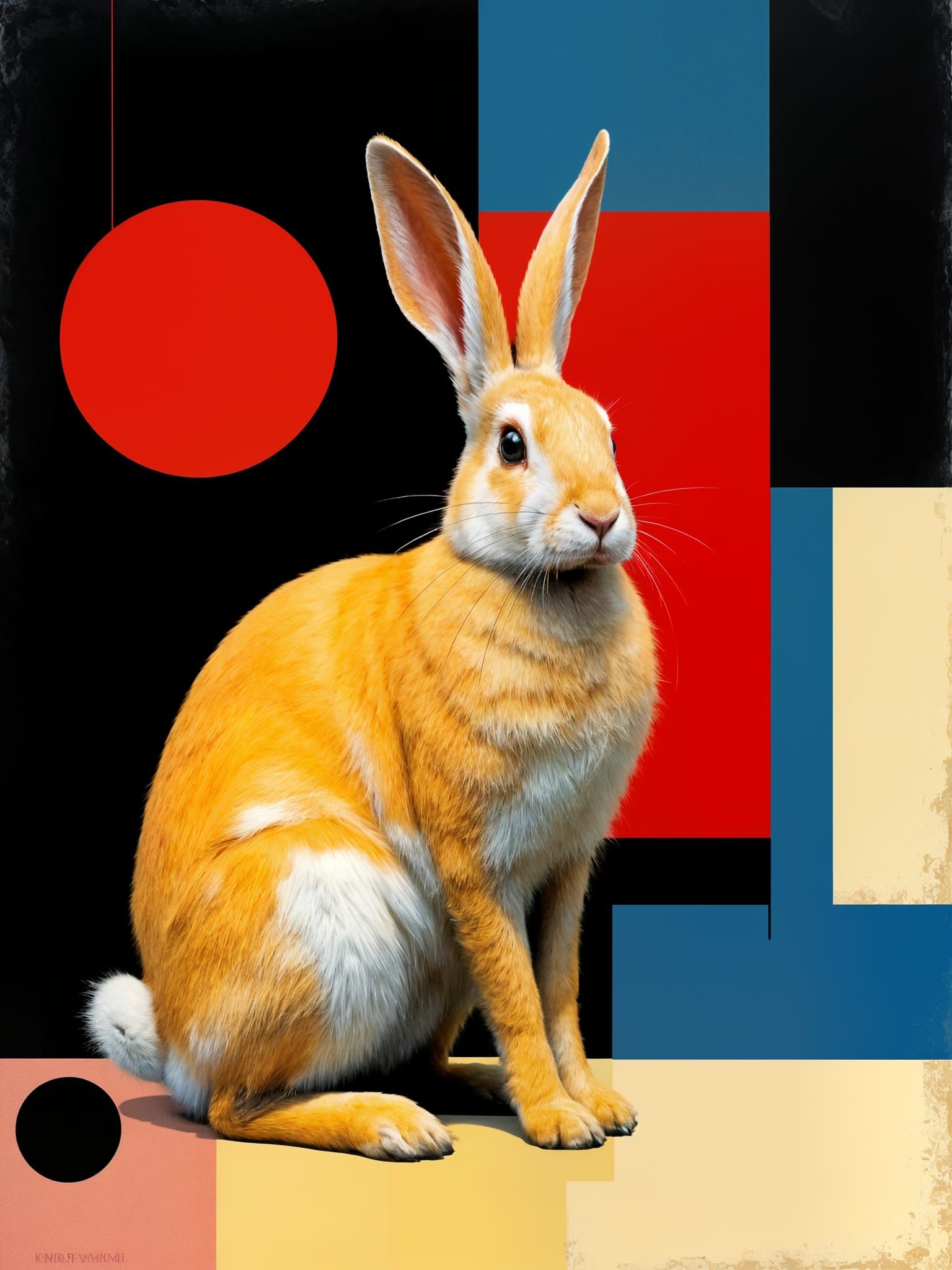 Rabbit in the style of Kazimir Malevich