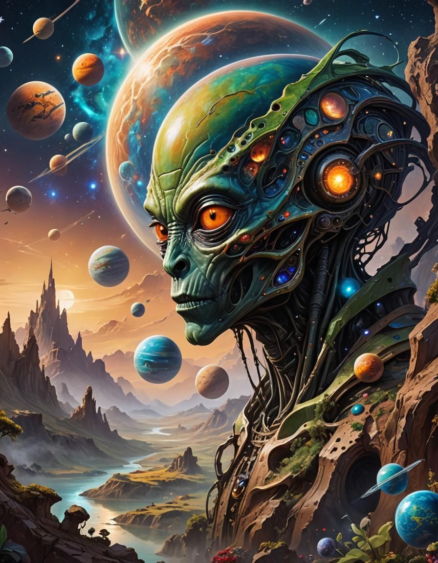 Alien Landscape: Epic Fantasy Novel Cover Art