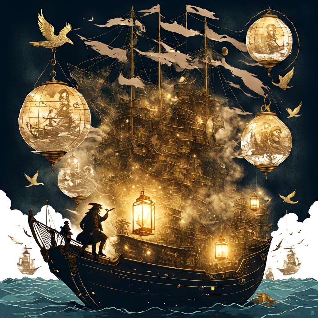 Pirate Treasure: A Double Exposure Artwork