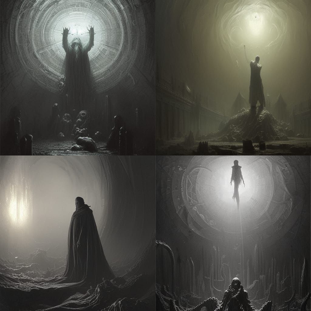 Lovecraftian Horror in Doré Style