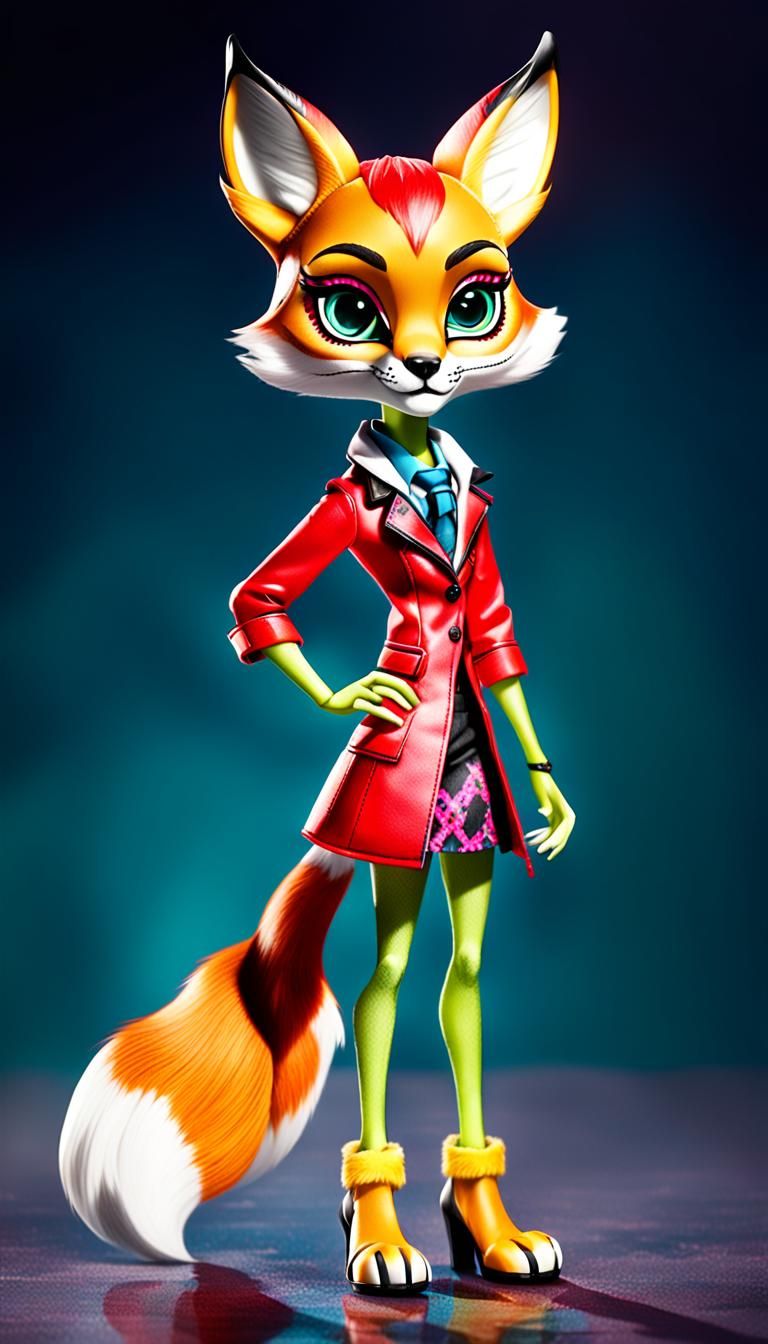 Monster High Red Fox-Ocelot Hybrid Character