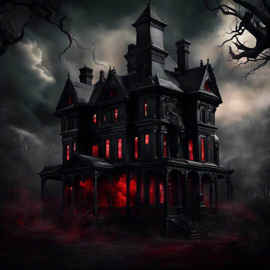 Grim Victorian Manor Emerges from Horror Book