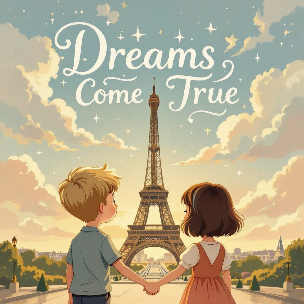 Couple Holding Hands Before Eiffel Tower