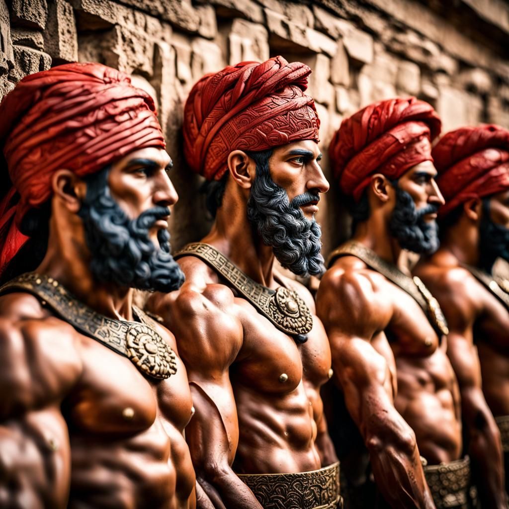 Chaldean Officers and Warriors