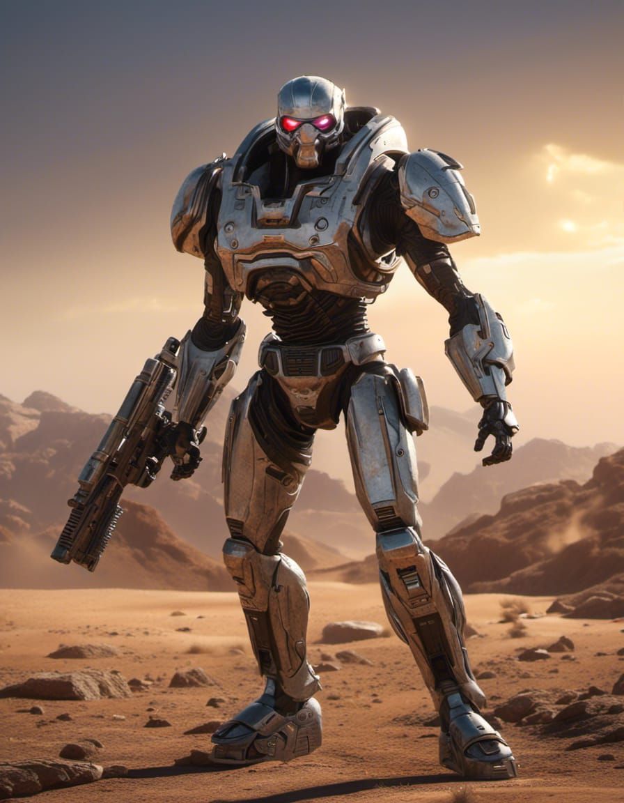 futuristic alien soldier