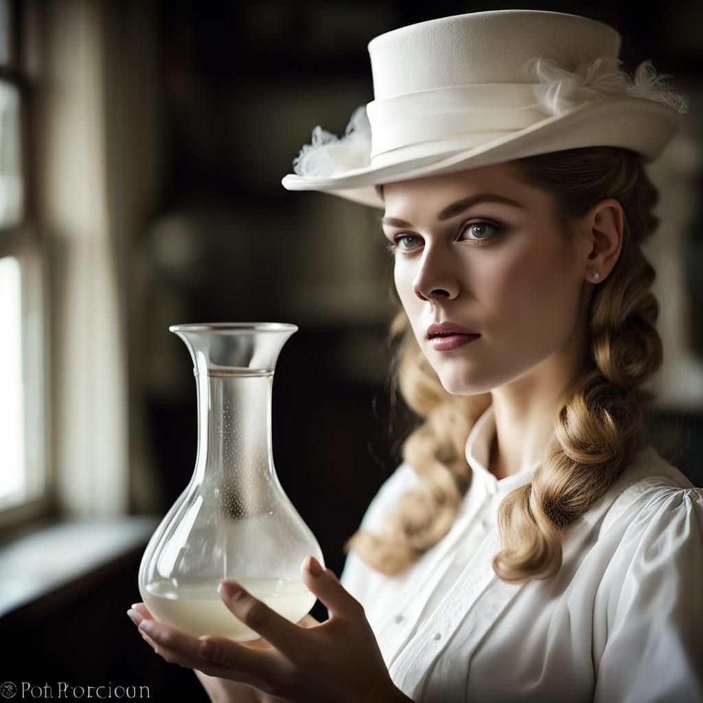Edwardian Belle in Dark Victorian Laboratory