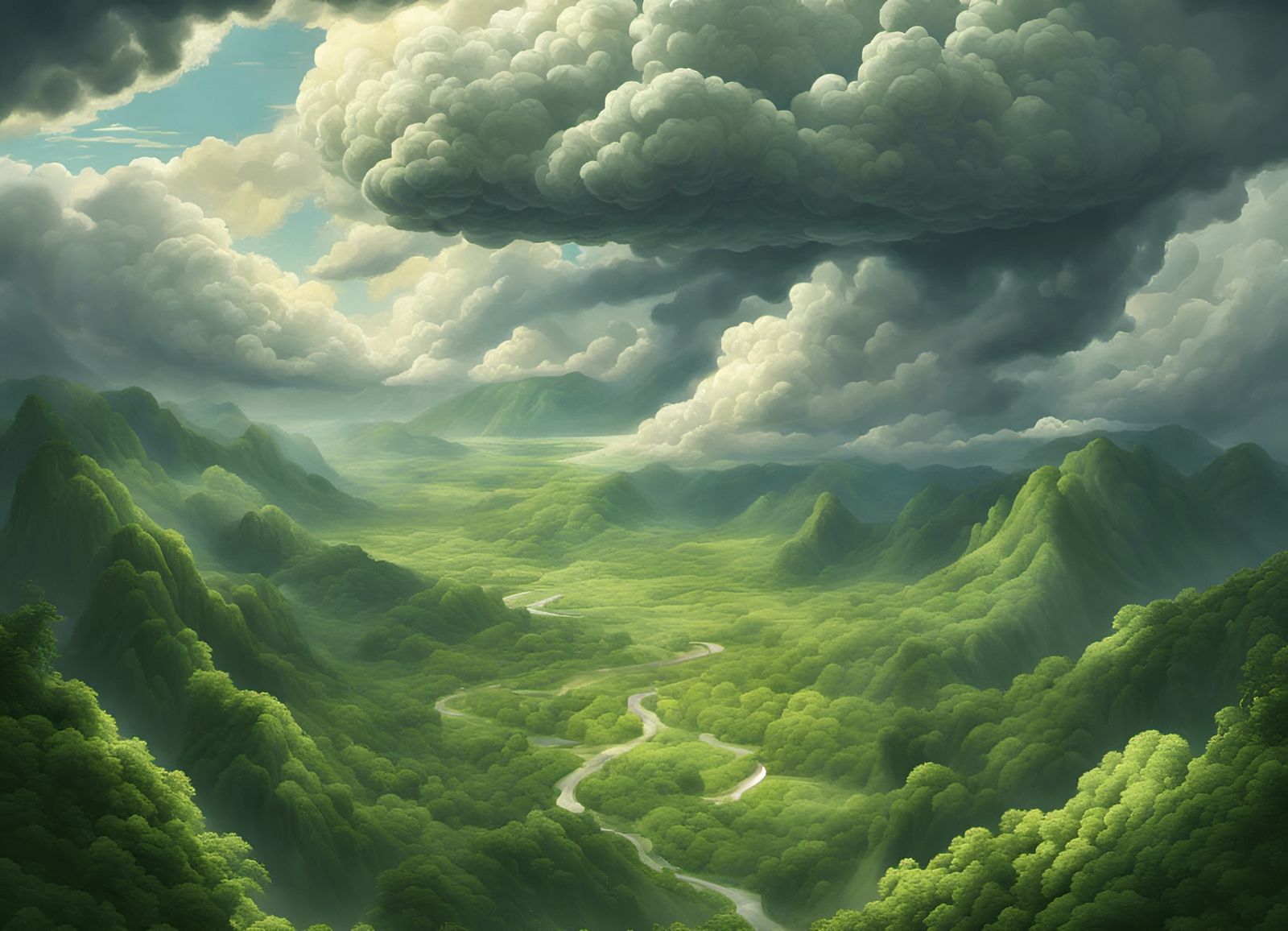 Verdant Valley After the Rain