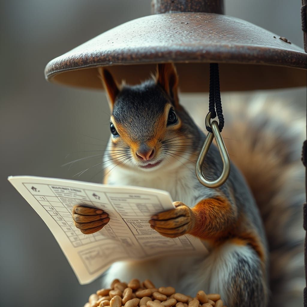 Squirrel Heist: Elaborate Plan for Bird Feeder Raid