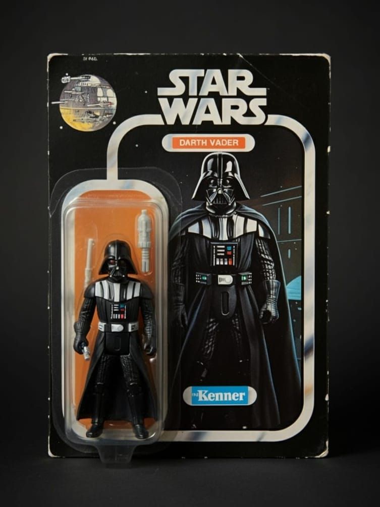 Vintage Star Wars Darth Vader Action Figure Packaging in Pho...