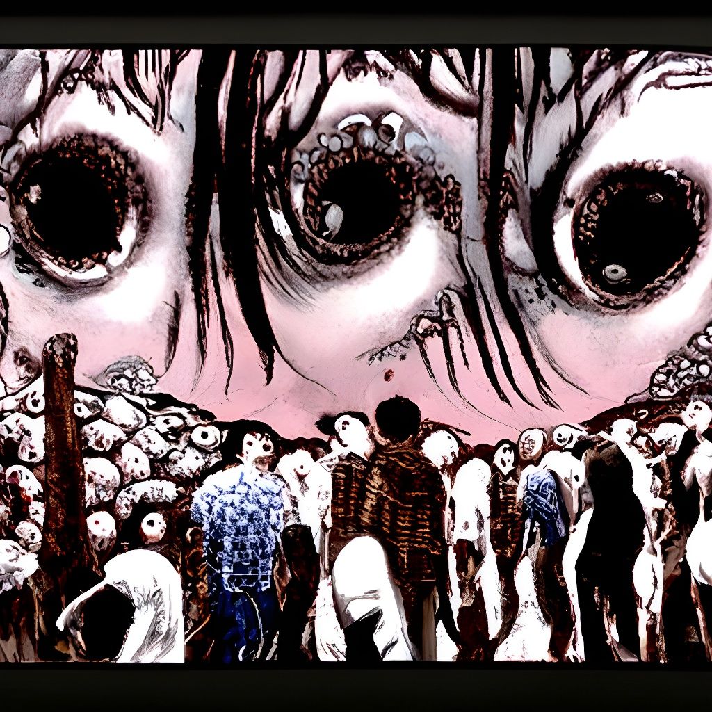 Zombie Apocalypse: Intense Horror Manga Scene