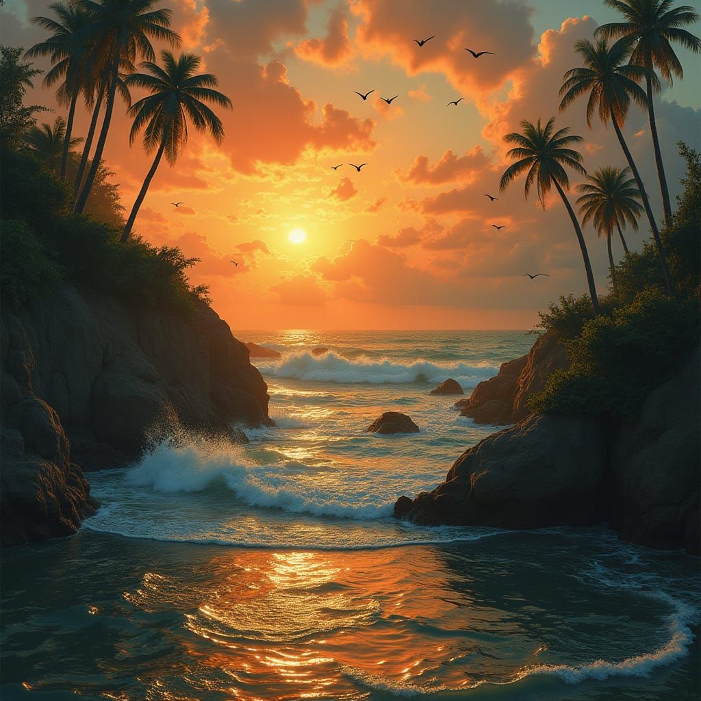 Wrath of Gods: A Surreal Scene of Divine Struggle