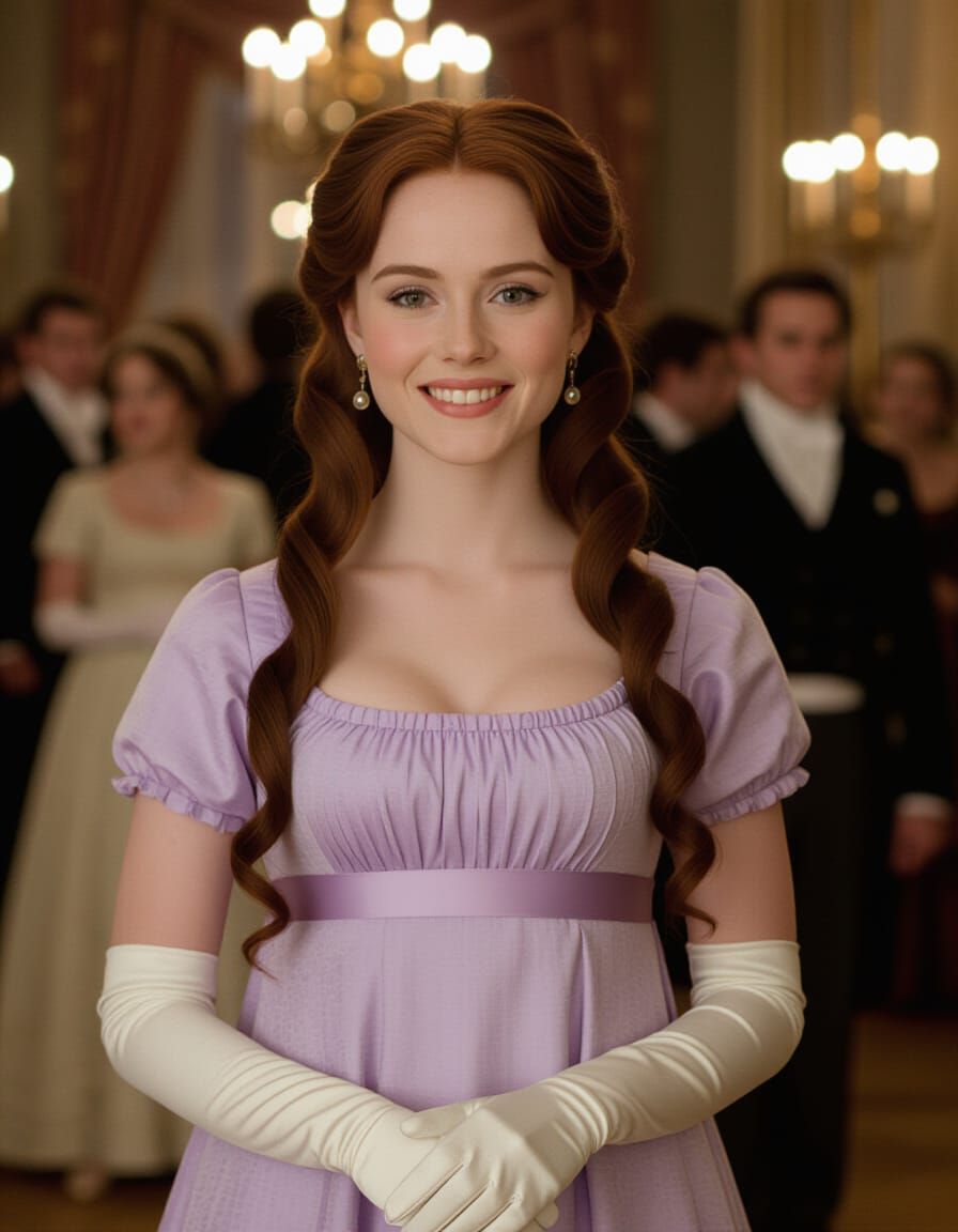 Regency Era Girl at the Ballroom