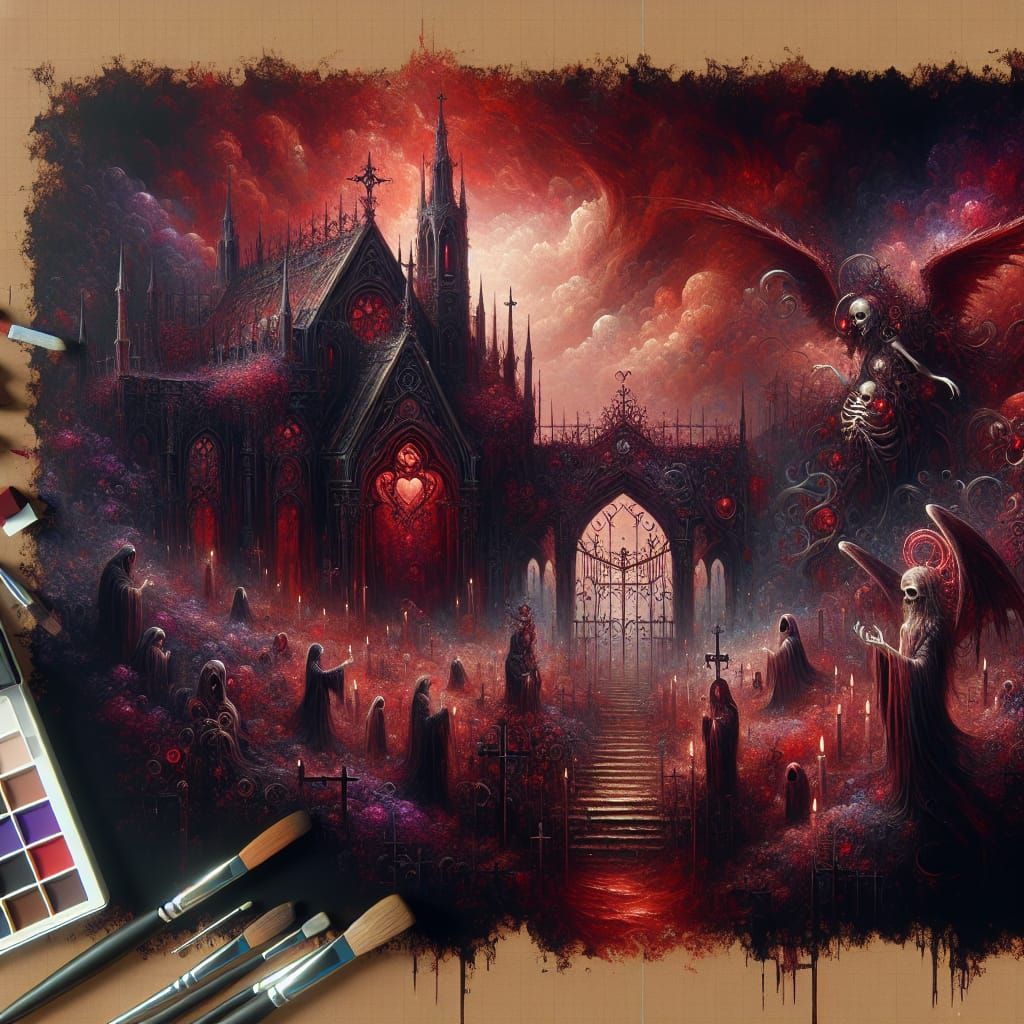 Gothic Horror: Love and Death in Dark Red