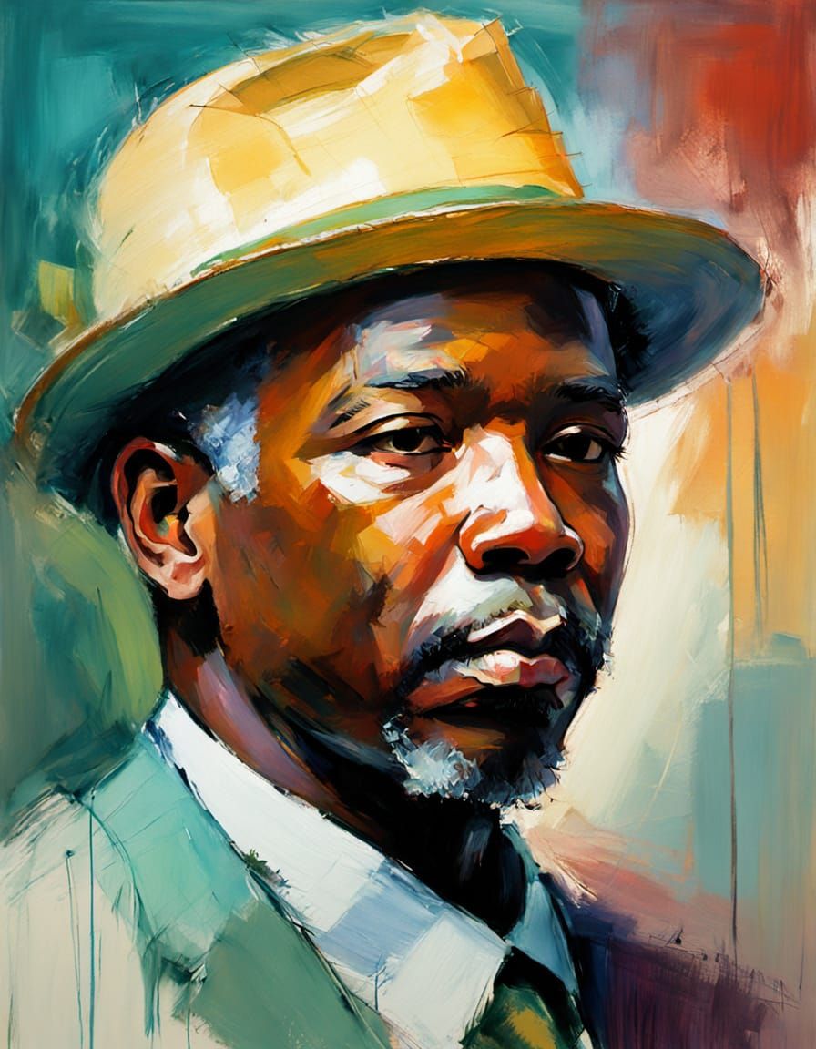 Whimsical Portrait of a Reggae Singer in Soft Pastel
