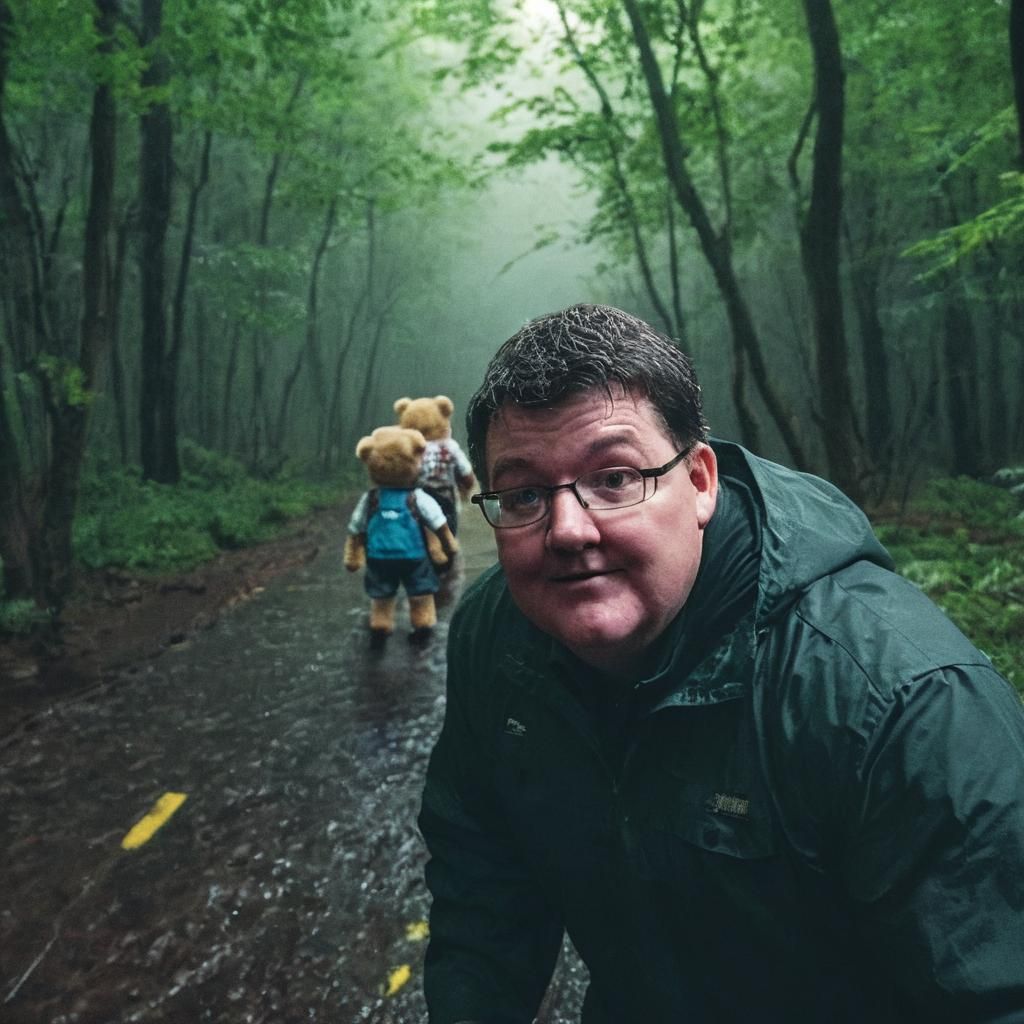 Teddy Bear Ranger Disrupts Picnic on Rainy Night