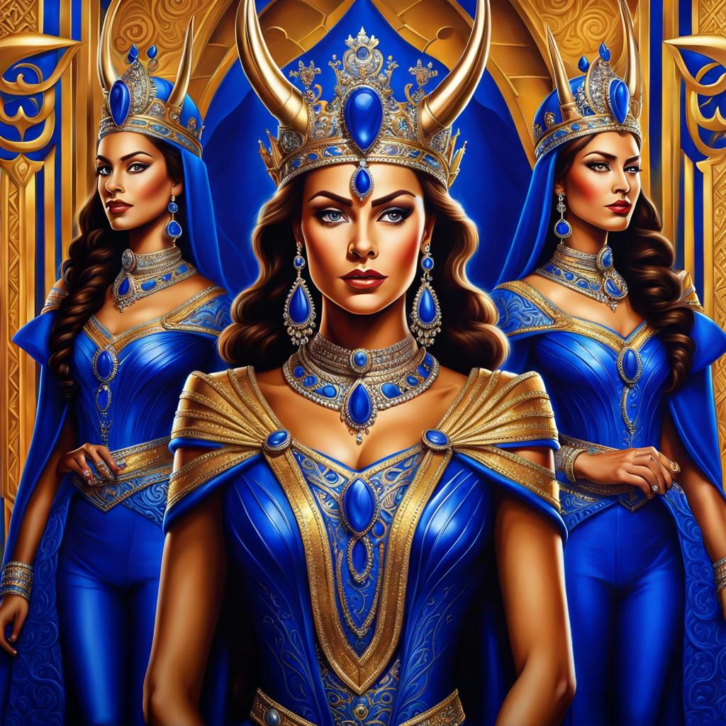 Queen of Horned Nation in Airbrush Art