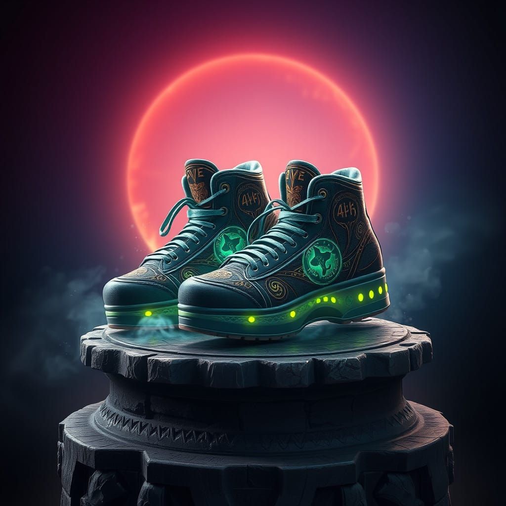 Mystical Hockey Shoes in a Fantasy Realm
