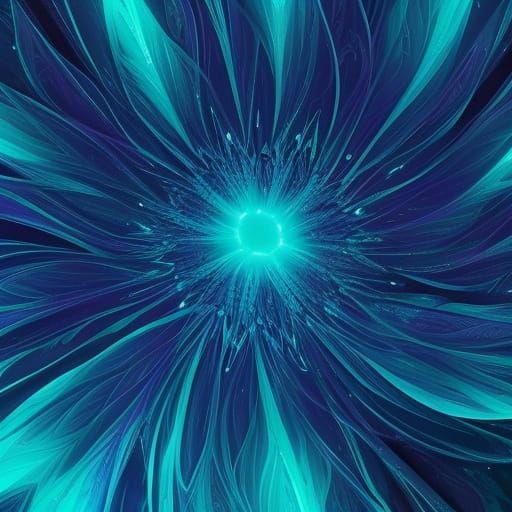 Bioluminescent Daisies in Kirlian Photography Style