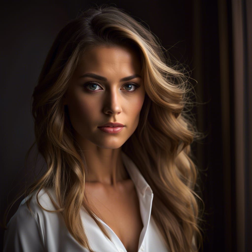 Tired Professional Working Late: Hyperrealistic 8k Photo