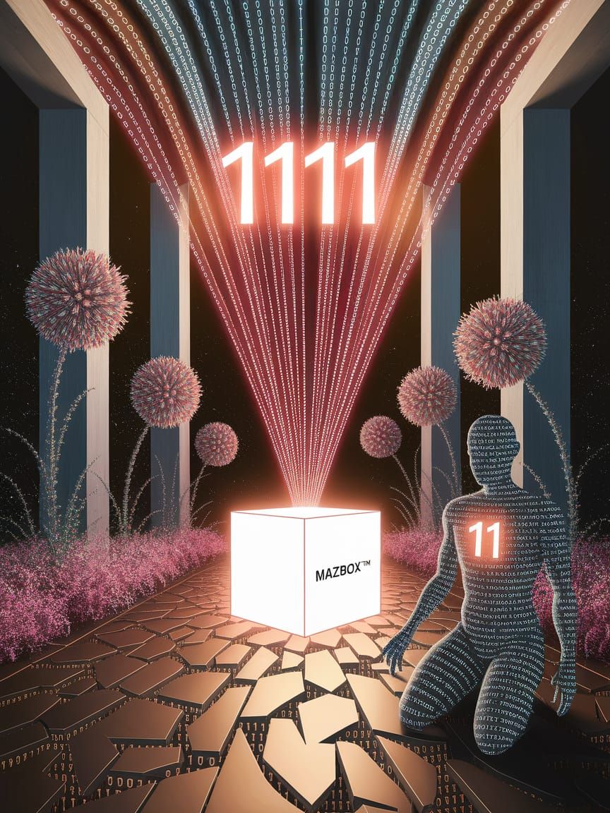 Surreal Code Cathedral with Luminous Cube