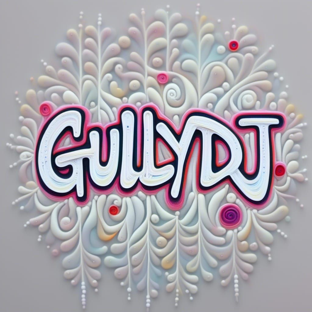 Abstract Graffiti Art with Fractal Line Patterns