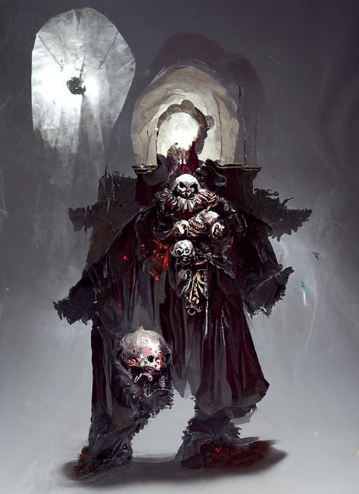 Sinister Dwarf Necromancer in Dark Lair