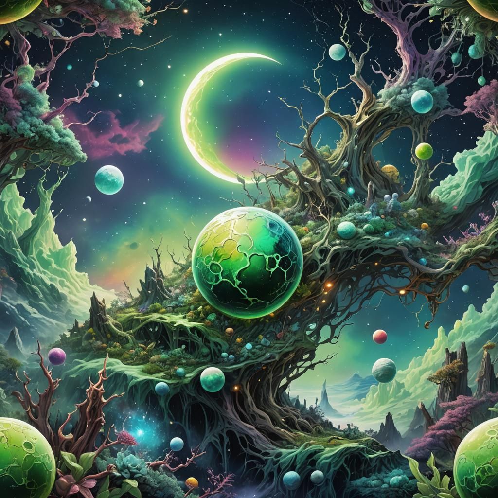 Metallic Species on Distant Planet with Green Moon