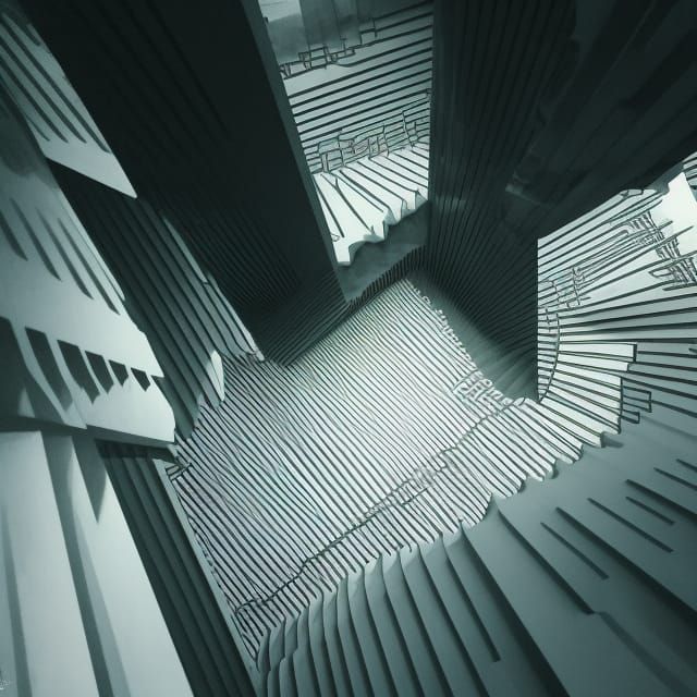 Escher-esque Labyrinth of Illusion Staircases