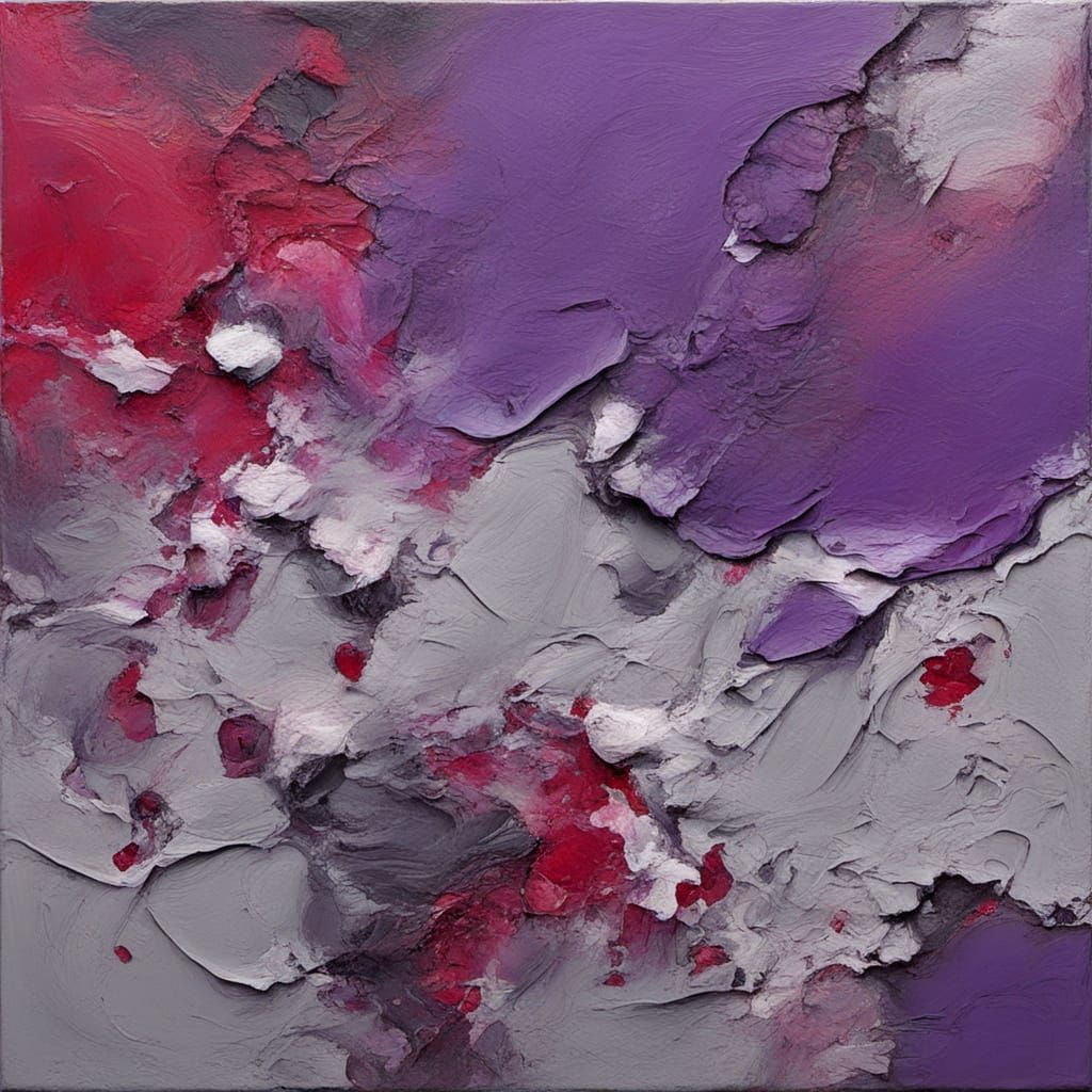 Abstract Ice Cream Painting in Rich Tones