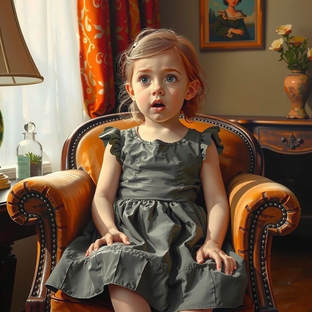 Surprised little girl