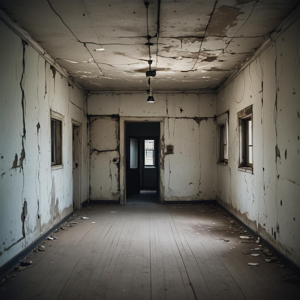Abstract Creepy Room in Liminal Space
