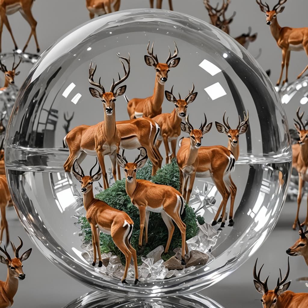 Impalas Contained Within a Crystalline Sphere